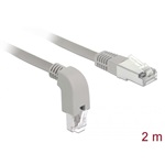 Delock RJ45 CAT6A S/FTP -> RJ45 CAT6A S/FTP M/M adatkábel 2m szürke 90° egyenes/le
