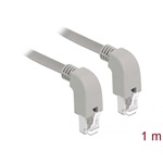 Delock RJ45 CAT6A S/FTP -> RJ45 CAT6A S/FTP M/M adatkábel 1m szürke 90° le/le