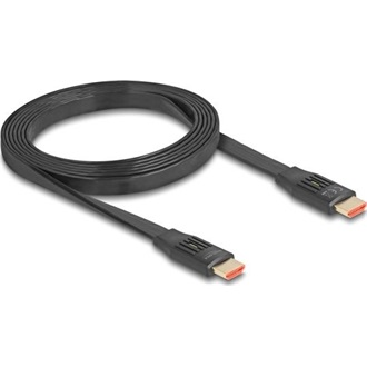 Delock HDMI 2.1 -> HDMI 2.1 M/M video kábel 2m fekete Flat
