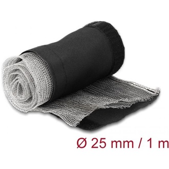 Delock Hőellenálló EMI Shielding fonott borítás tépőzáras rögzítővel, 1 m x 25 mm méretű, fekete