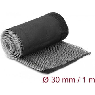 Delock Hőellenálló EMI Shielding fonott borítás tépőzáras rögzítővel, 1 m x 30 mm méretű, fekete