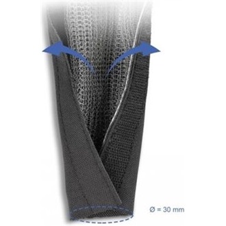 Delock Hőellenálló EMI Shielding fonott borítás tépőzáras rögzítővel, 1 m x 30 mm méretű, fekete