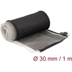 Delock Hőellenálló EMI Shielding fonott borítás zipzárral, 1 m x 30 mm méretű, fekete