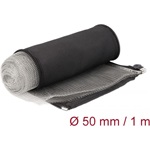 Delock Hőellenálló EMI Shielding fonott borítás zipzárral, 1 m x 50 mm méretű, fekete