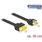 Delock SATA 8pin M/F adatkábel hosszabbító 0.3m fekete