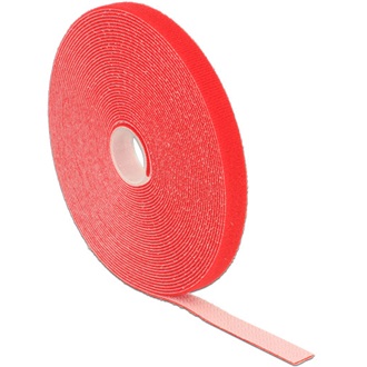 Delock 10mx13mm tépőzáras kábelkötegelő piros