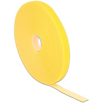 Delock 10mx136mm tépőzáras kábelkötegelő sárga