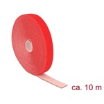 Delock Hurkolható rögzítők, 10 m x 20 mm (H x Sz) tekercs, piros
