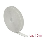 Delock Hurkolható rögzítők, 10 m x 20 mm (H x Sz) tekercs, szürke