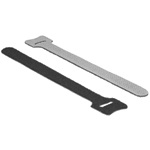 Delock 150x12mm tépőzáras kábelkötegelő fekete 10db