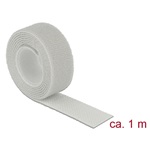 Delock Hurkolható rögzítők, 1 m x 20 mm (H x Sz) tekercs, szürke