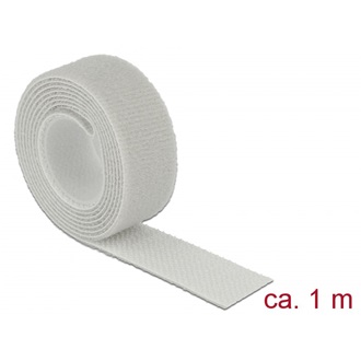 Delock Hurkolható rögzítők, 1 m x 20 mm (H x Sz) tekercs, szürke