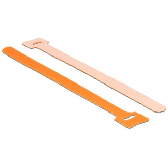 Delock 200x12mm tépőzáras kábelkötegelő narancssárga 10db