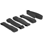Delock 300x20mm tépőzáras kábelkötegelő fekete 5db