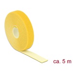 Delock Hurkolható rögzítők, 5 m x 20 mm (H x Sz) tekercs, sárga