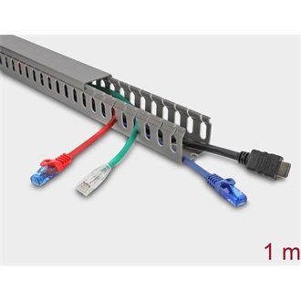 Delock Huzalozási csatorna 40 x 40 mm - hosszúsága 1 m szürke