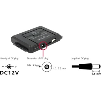 Delock IDE/SATA3 USB3.0 adapter szet backup funkcióval