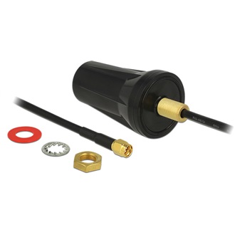 Delock ISM 433 MHz Antenna SMA plug 2 dBi omnidirectional black roof mount outdoor