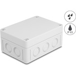 Delock Installációs ház kábel bemenetekkel 130 x 93 x 57 mm nagyságú szürke