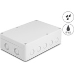 Delock Installációs ház kábel bemenetekkel 180 x 125 x 57 mm nagyságú szürke