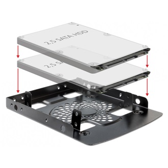 Delock 2.5" beépítő keret 2.5"->3.5" 2db HDD 