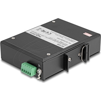 Delock Ipari Gigabit Ethernet Elosztó 4 port PoE 1 port RJ45 1 port SFP DIN sínhez