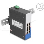 Delock Ipari Gigabit Ethernet Elosztó 8 port RJ45 DIN sínhez