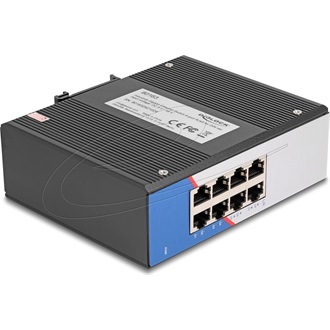 Delock Ipari Gigabit Ethernet Elosztó 8 port RJ45 DIN sínhez