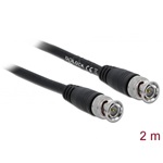Delock BNC RG-59 -> BNC RG-59 M/M adatkábel 2m fekete 75 Ohm