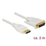 Delock DisplayPort 1.2 -> DVI-D M/M video jelkábel 2m fehér