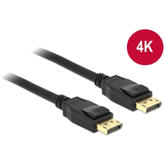 Delock Displayport 1.2 M/M video jelkábel 3m fekete 4K