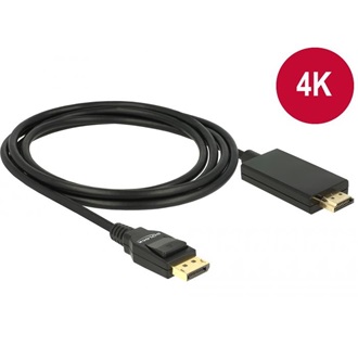Delock DisplayPort 1.2 -> HDMI M/M video kábel 2m fekete