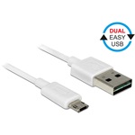 Delock Easy-USB A -> EasyUSB micro-B M/M adatkábel 0.2m fehér