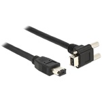 Delock FireWire 9pin -> Firewire 6pin M/M adatkábel 3m fekete 90°/ egyenes