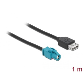 Delock HSD Z -> USB-A 2.0 M/F adatkábel 1m fekete