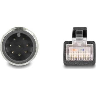 Delock Kábel M12 A kódolt 8 tűs apa - RJ45 apa PVC 1 m