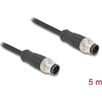 Delock Kábel M12 A kódolt 8 tűs apa - apa PVC 5 m