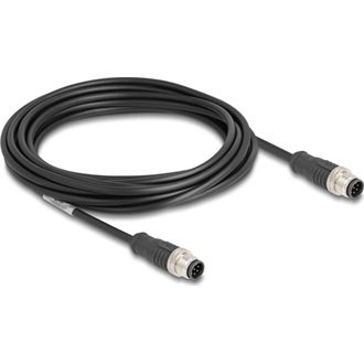Delock Kábel M12 A kódolt 8 tűs apa - apa PVC 5 m