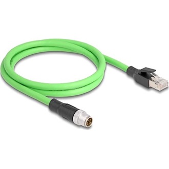 Delock Kábel M12 X kódolt 8 tűs apa - apa PUR (TPU) 1 m