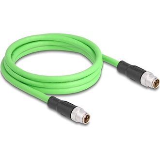 Delock Kábel M12 X kódolt 8 tűs apa - apa PUR (TPU) 2 m