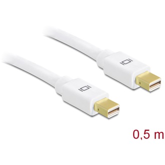Delock Mini DisplayPort 1.2 - Mini DisplayPort 1.2 M/M video kábel 0.5m fehér