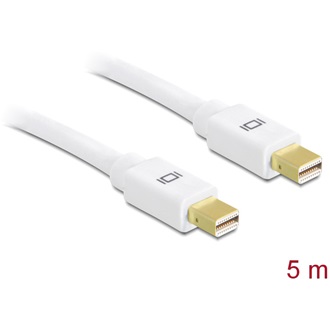 Delock Mini- DisplayPort 1.2 M/M video jelkábel 5m fehér