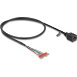 Delock RJ45 CAT5e UTP -> 8db nyitott vezeték F/M adatkábel 0.5m fekete