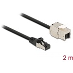 Delock RJ45 CAT6A S/FTP -> RJ45 CAT6A S/FTP M/F keystone modul 2m fekete