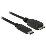 Delock USB-C -> USB-B 3.1 micro M/M adatkábel 0.5m fekete