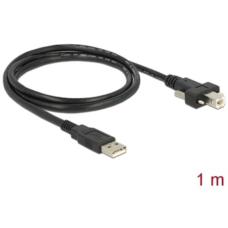 Delock USB-A 2.0 -> USB-B 2.0 M/M adatkábel 1m fekete