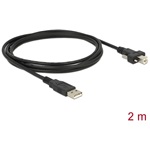 Delock USB-A 2.0 -> USB-B 2.0 M/M adatkábel 2m fekete