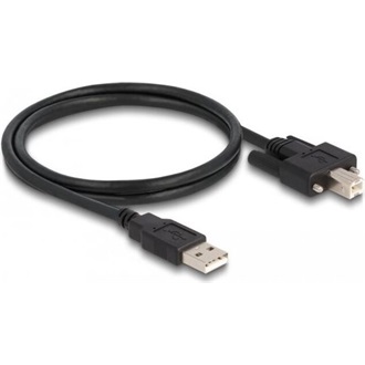 Delock Kábel USB 2.0 A-Típusú dugó - B-Típusú dugó csavarokkal ellátott 1 m
