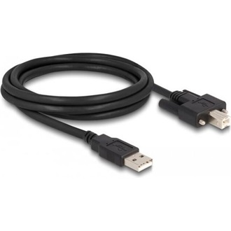 Delock Kábel USB 2.0 A-Típusú dugó - B-Típusú dugó csavarokkal ellátott 2 m
