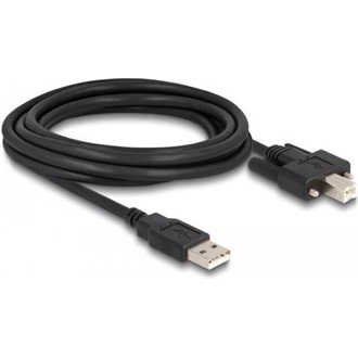 Delock Kábel USB 2.0 A-Típusú dugó - B-Típusú dugó csavarokkal ellátott 3 m